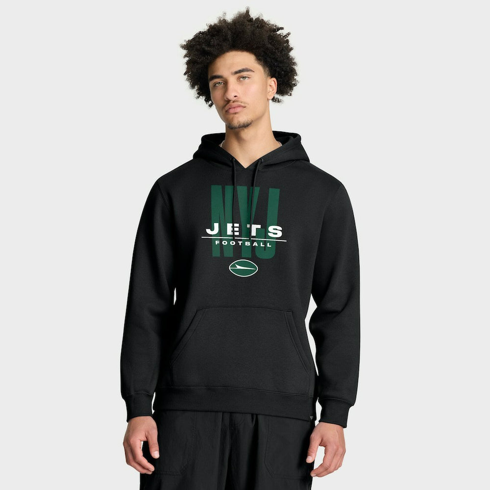 New York Jets Right Tackle Legacy Pullover Hoodie - Black - Black Hoodies