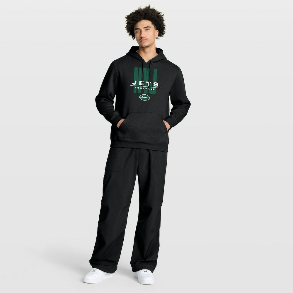 New York Jets Right Tackle Legacy Pullover Hoodie - Black - Black Hoodies