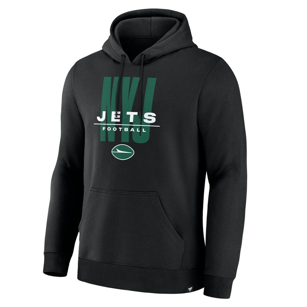 New York Jets Right Tackle Legacy Pullover Hoodie - Black - Black Hoodies