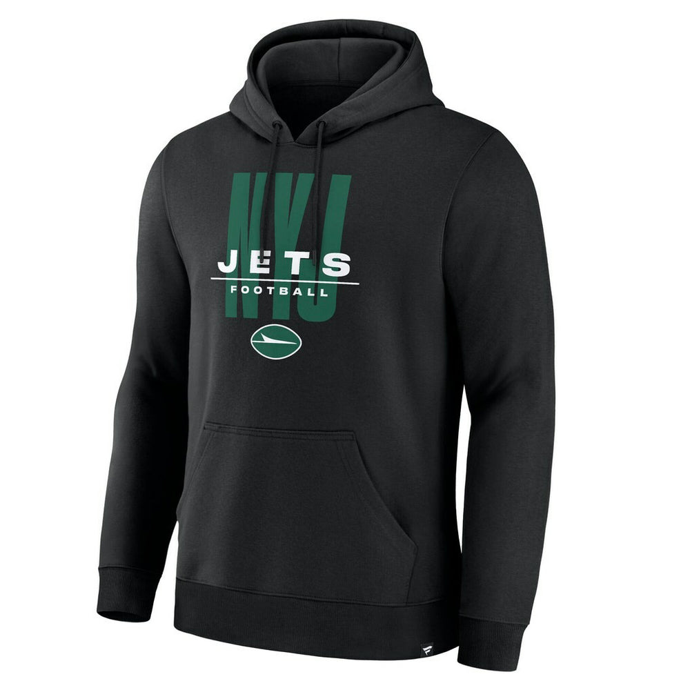 New York Jets Right Tackle Legacy Pullover Hoodie - Black - Black Hoodies