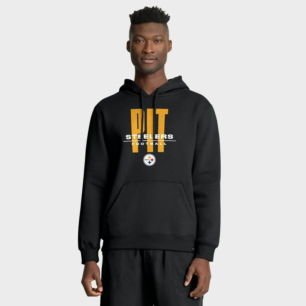 Pittsburgh Steelers Right Tackle Legacy Pullover Hoodie - Black - Black Hoodies