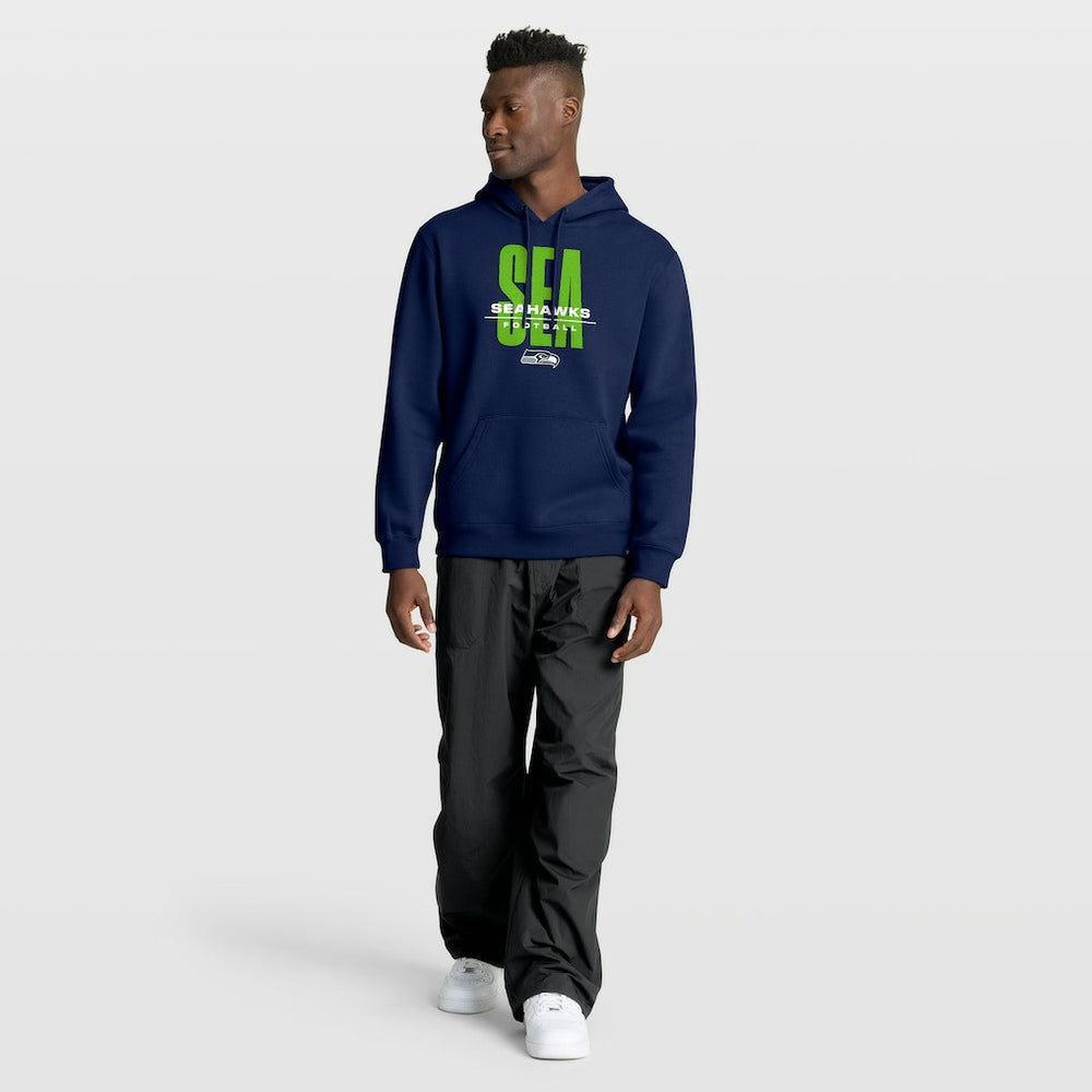 Seattle Seahawks Right Tackle Legacy Pullover Hoodie - College Navy - College Navy Hoodies