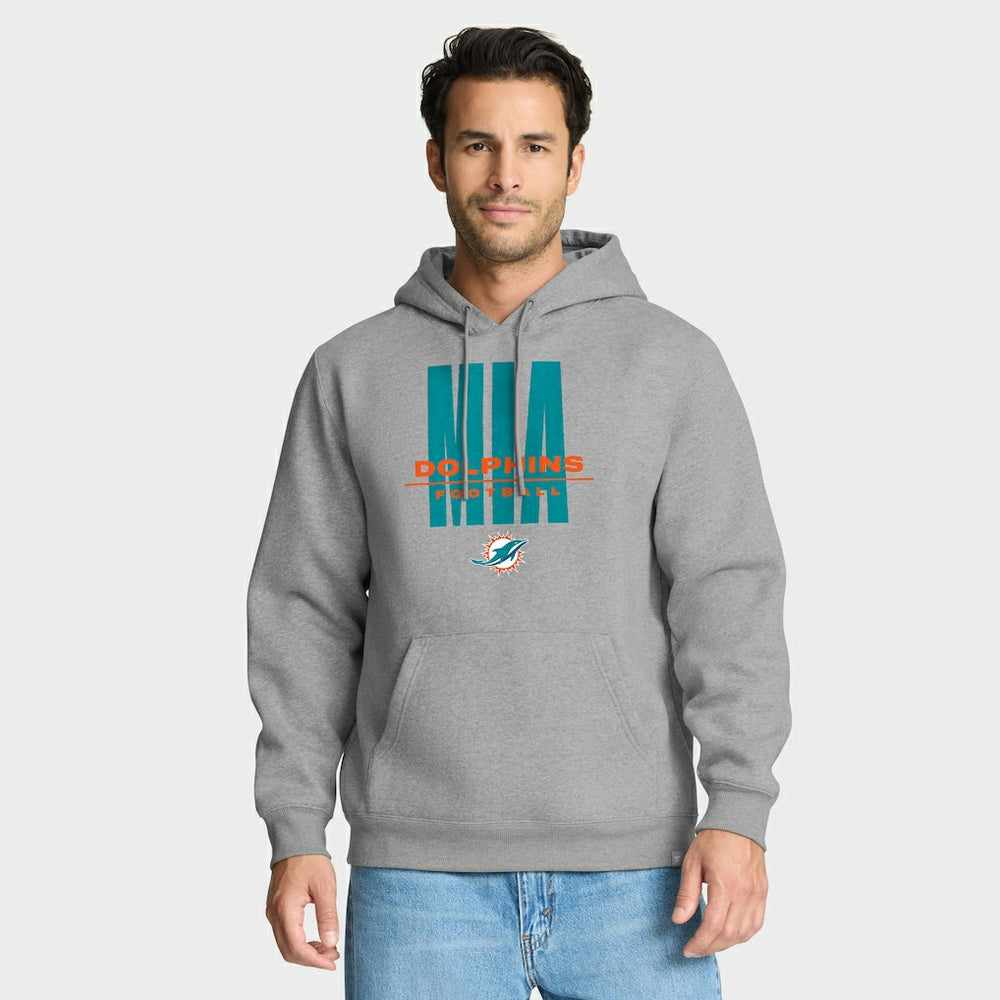Miami Dolphins Right Tackle Legacy Pullover Hoodie - Heather Gray - Heather Gray Hoodies
