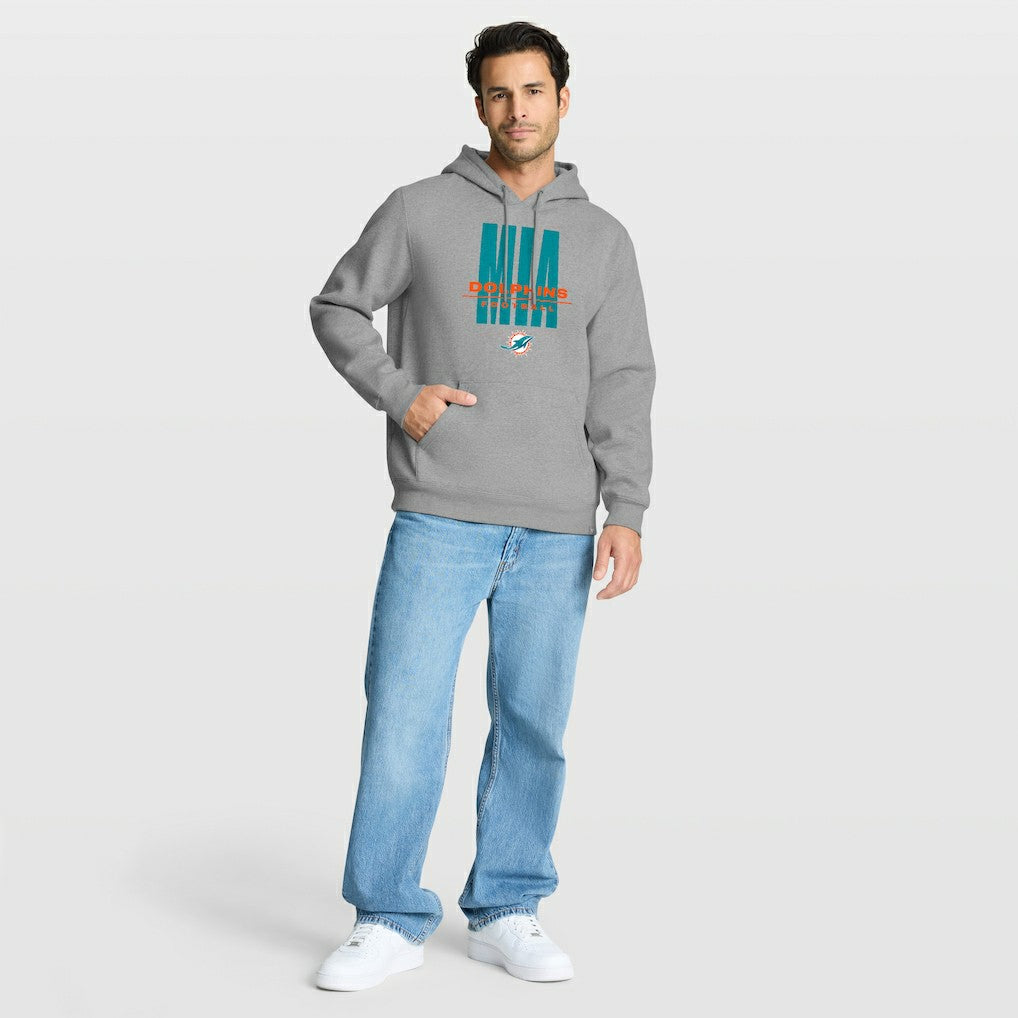Miami Dolphins Right Tackle Legacy Pullover Hoodie - Heather Gray - Heather Gray Hoodies