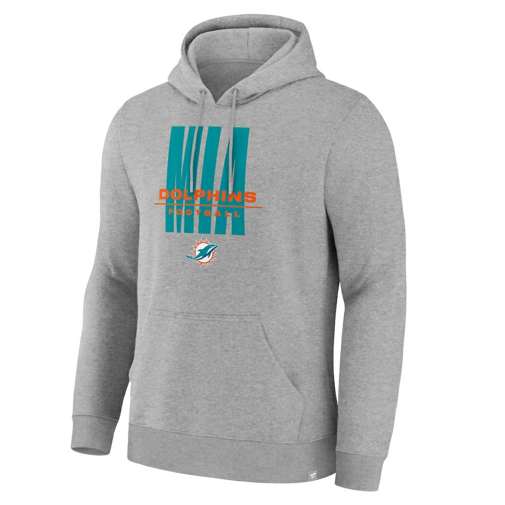 Miami Dolphins Right Tackle Legacy Pullover Hoodie - Heather Gray - Heather Gray Hoodies