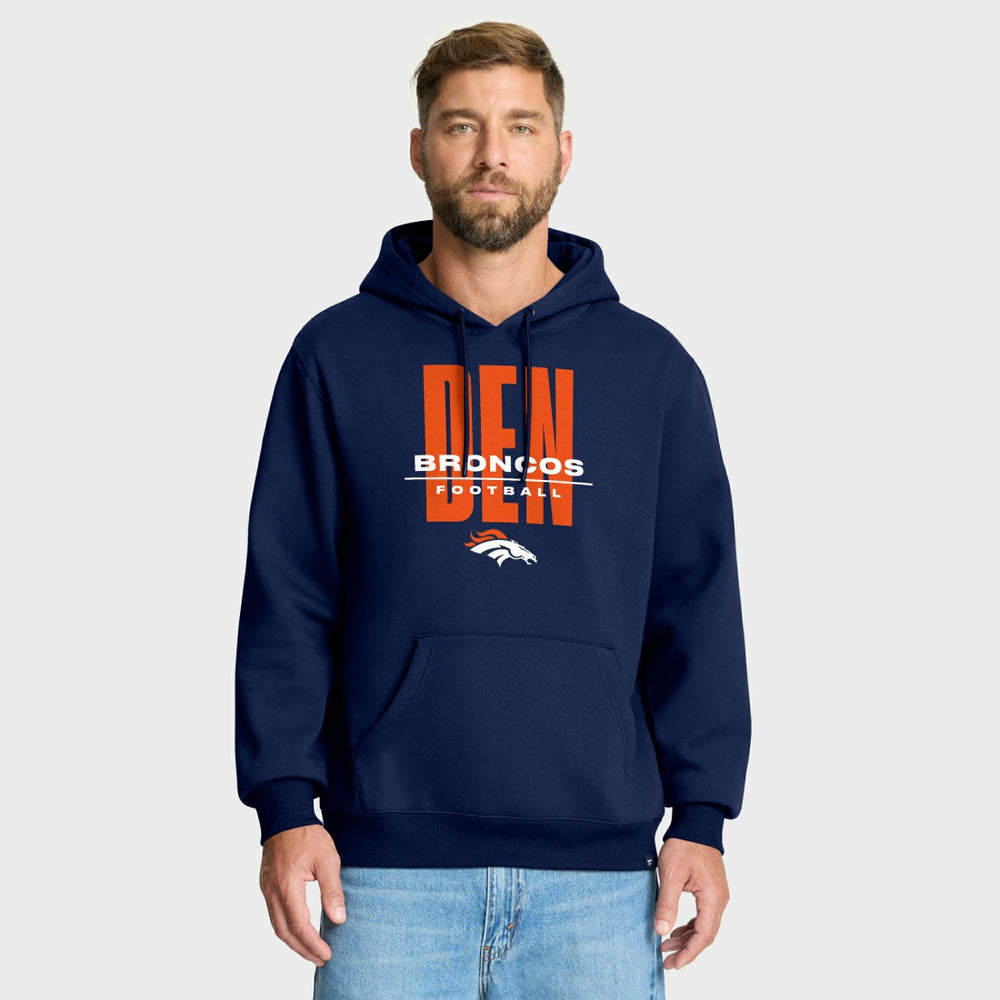 Denver Broncos Right Tackle Legacy Pullover Hoodie - Navy - Navy Hoodies
