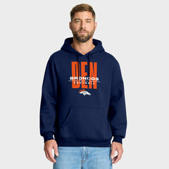 Denver Broncos Right Tackle Legacy Pullover Hoodie - Navy - Navy Hoodies