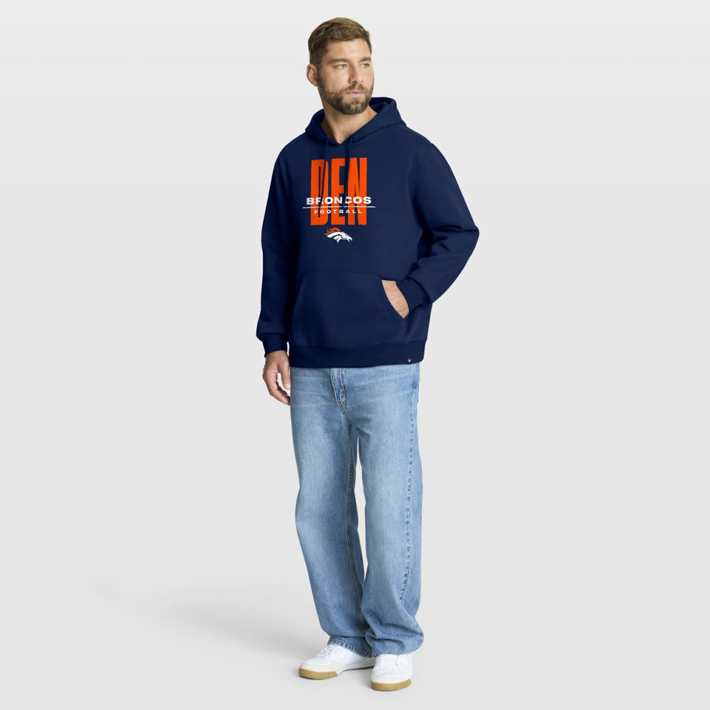 Denver Broncos Right Tackle Legacy Pullover Hoodie - Navy - Navy Hoodies