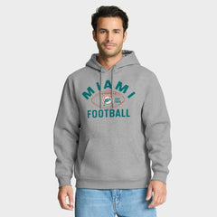 Miami Dolphins Fumblerooski Legacy Pullover Hoodie - Heather Gray Hoodies