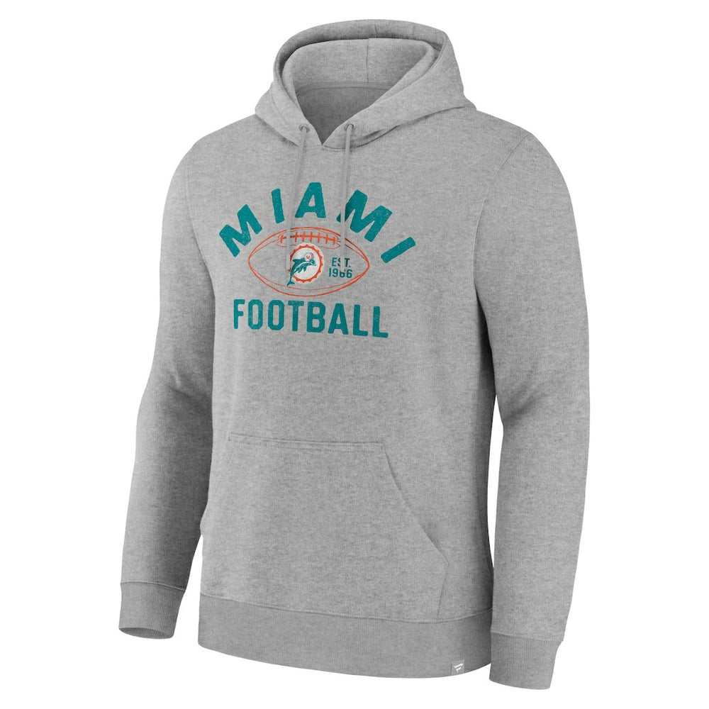 Miami Dolphins Fumblerooski Legacy Pullover Hoodie - Heather Gray Hoodies
