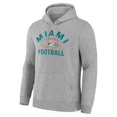 Miami Dolphins Fumblerooski Legacy Pullover Hoodie - Heather Gray Hoodies