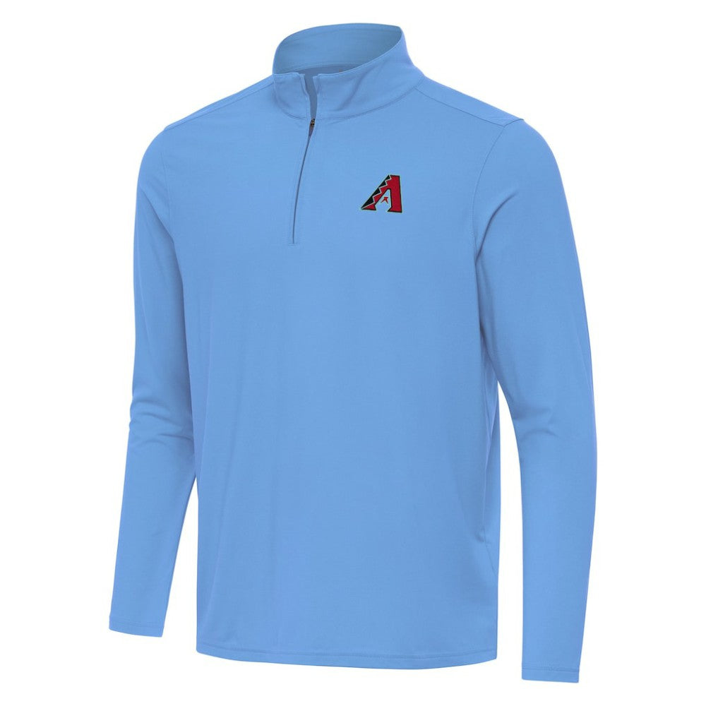 Arizona Diamondbacks Antigua Intent Quarter-Zip Top - Powder Blue Tops