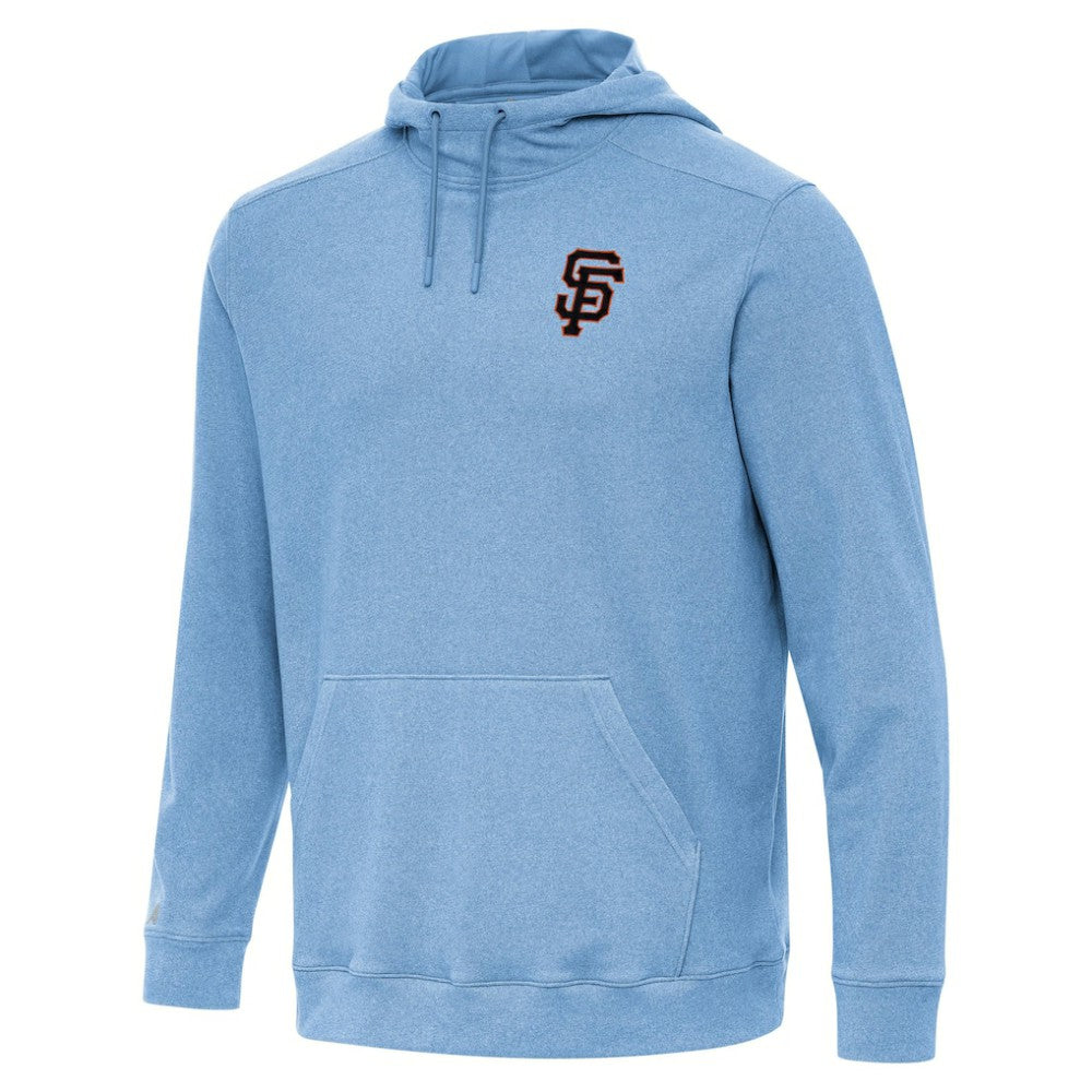 San Francisco Giants Antigua Cloud Pullover Hoodie - Heather Powder Blue Hoodies