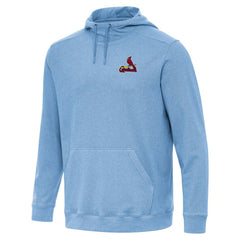 St. Louis Cardinals Antigua Cloud Pullover Hoodie - Heather Powder Blue Hoodies