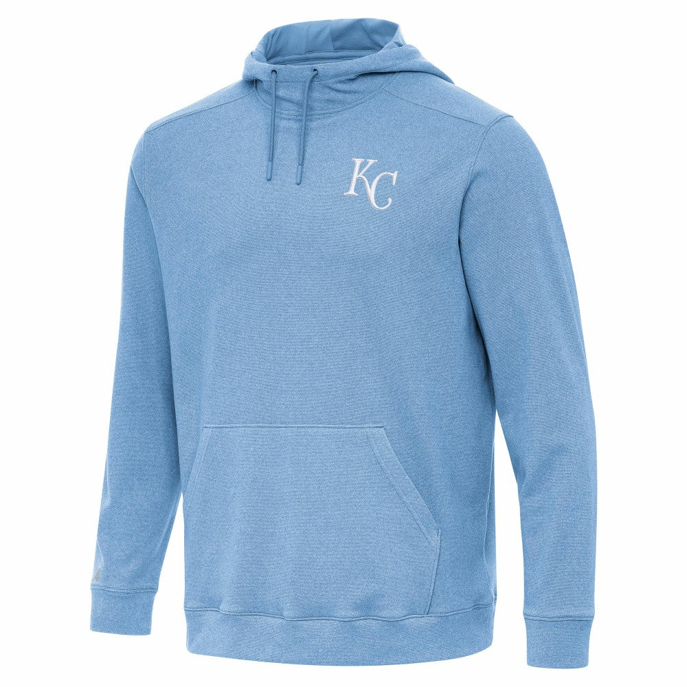 Kansas City Royals Antigua Cloud Pullover Hoodie - Heather Powder Blue Hoodies