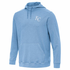 Kansas City Royals Antigua Cloud Pullover Hoodie - Heather Powder Blue Hoodies