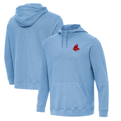 Boston Red Sox Antigua Cloud Pullover Hoodie - Heather Powder Blue Hoodies