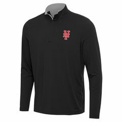 New York Mets Antigua Content Quarter-Zip Top - Black Tops