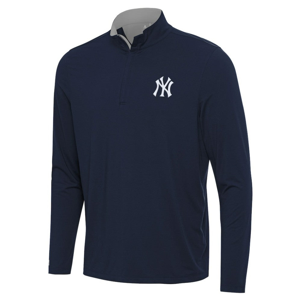 New York Yankees Antigua Content Quarter-Zip Top - Navy Tops