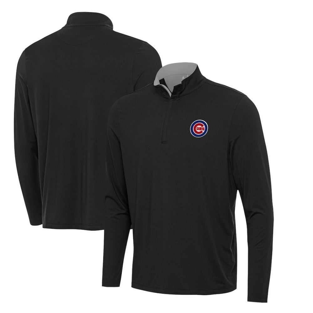 Chicago Cubs Antigua Content Quarter-Zip Top - Black Tops