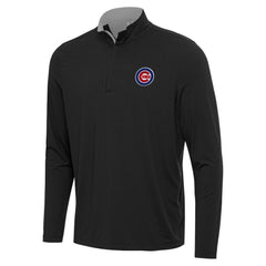 Chicago Cubs Antigua Content Quarter-Zip Top - Black Tops
