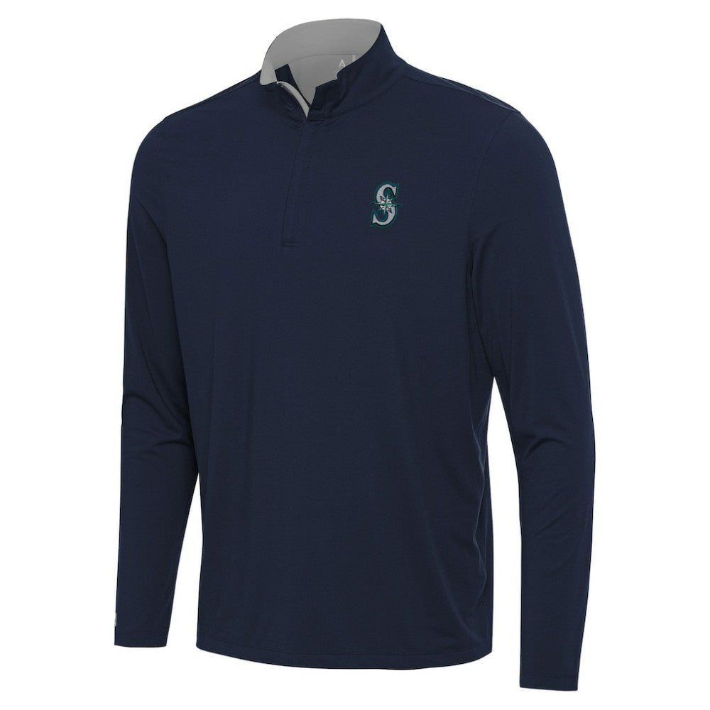 Seattle Mariners Antigua Content Quarter-Zip Top - Navy Tops