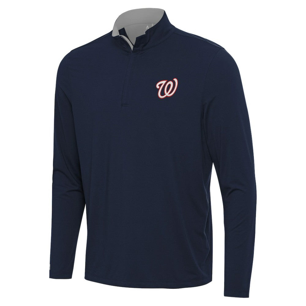 Washington Nationals Antigua Content Quarter-Zip Top - Navy Tops