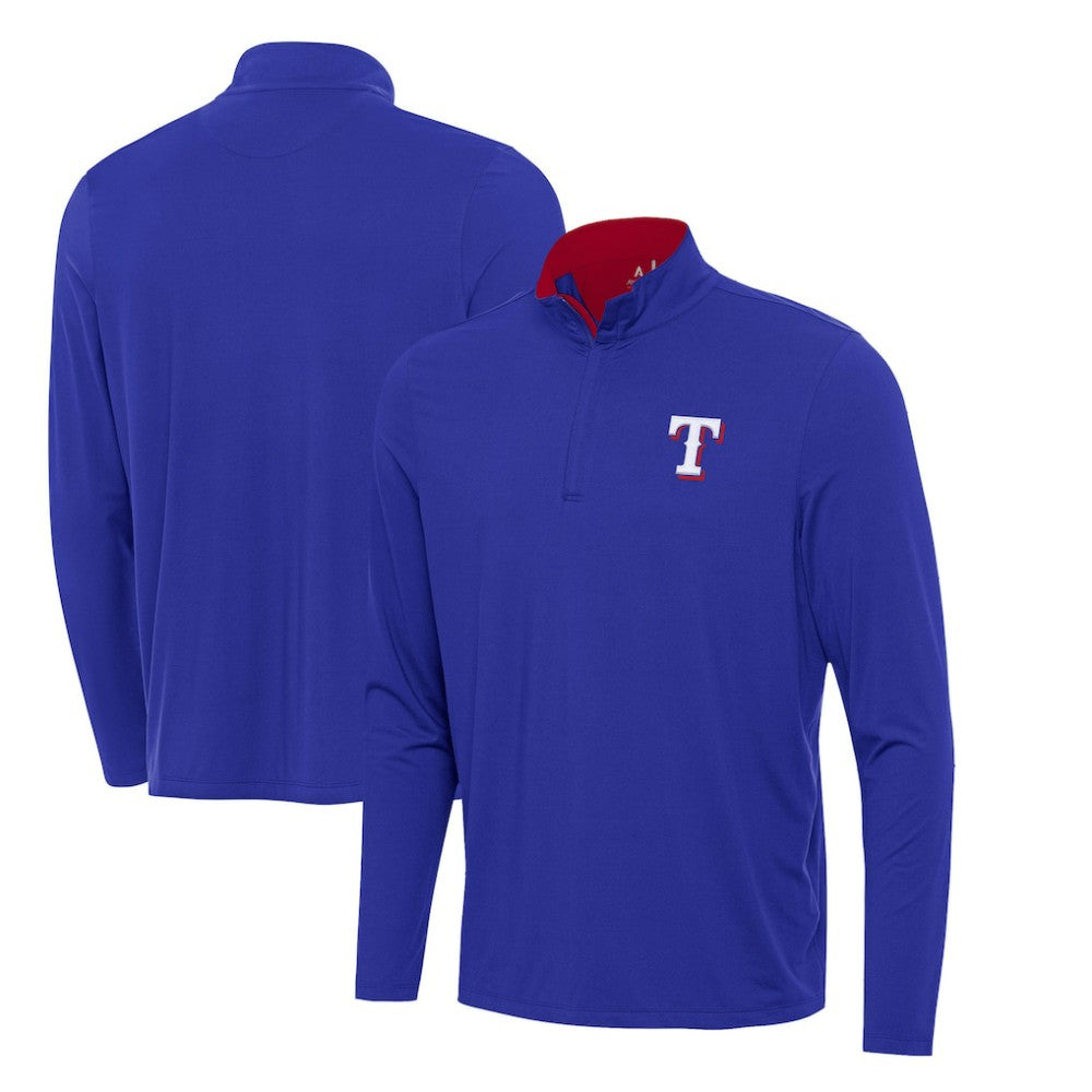 Texas Rangers Antigua Content Quarter-Zip Top - Royal Tops