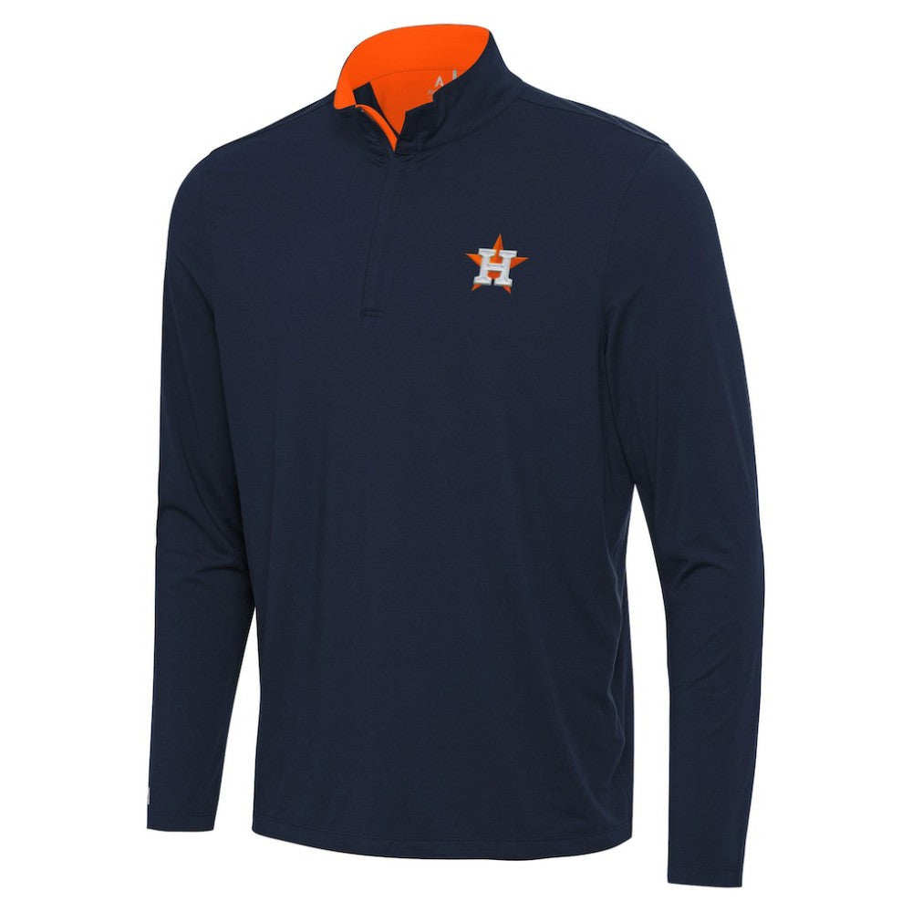 Houston Astros Antigua Content Quarter-Zip Top - Navy Tops