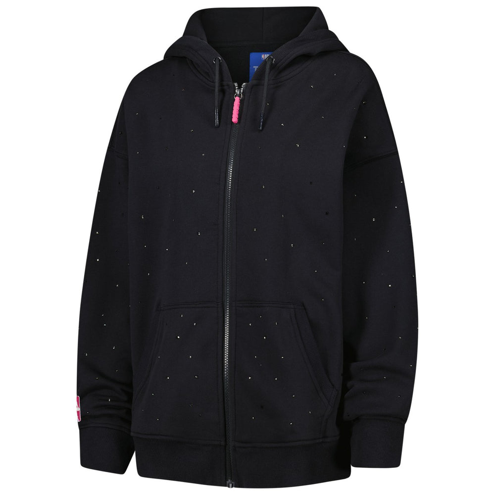 New Orleans Pelicans Terez Women's Oversized Allover Gemstone Full-Zip Hoodie Black