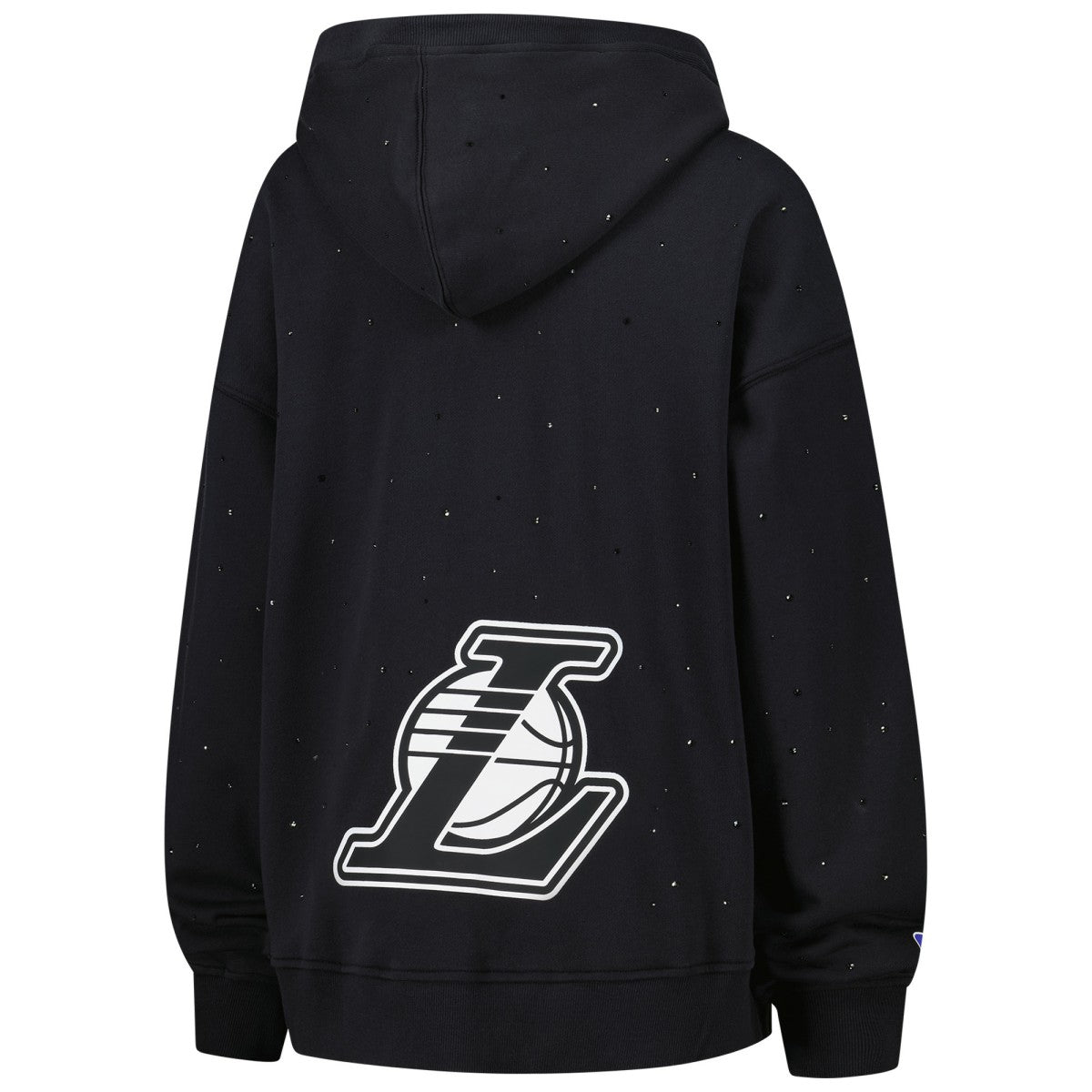 Los Angeles Lakers Terez Women's Oversized Allover Gemstone Full-Zip Hoodie Black
