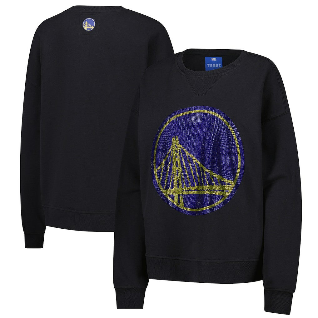 Golden State Warriors Terez Women's Gemstone Logo Pullover Sweatshirt Black outlet