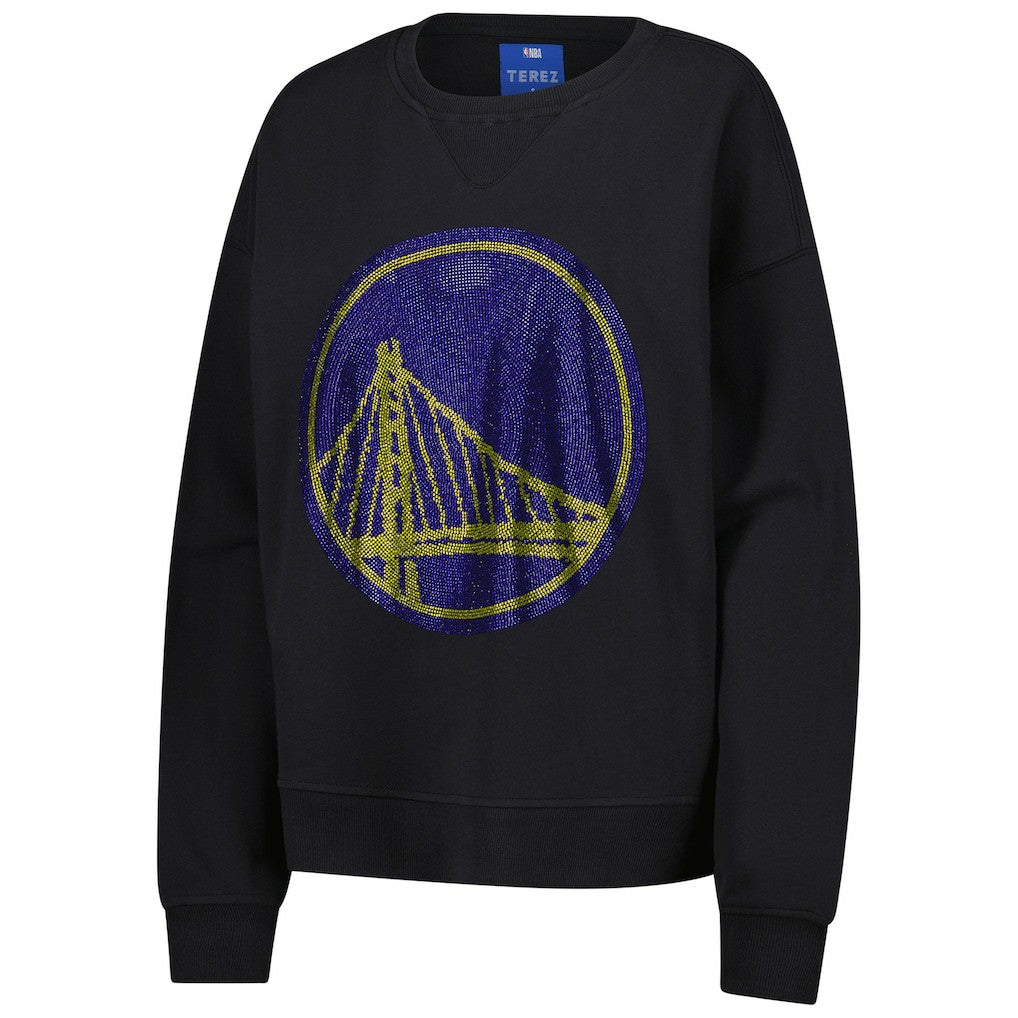 Golden State Warriors Terez Women's Gemstone Logo Pullover Sweatshirt Black outlet