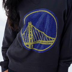 Golden State Warriors Terez Women's Gemstone Logo Pullover Sweatshirt Black outlet