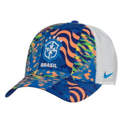 Brazil National Team Unisex Rise Printed Trucker Adjustable Hat Blue - Nike for sale