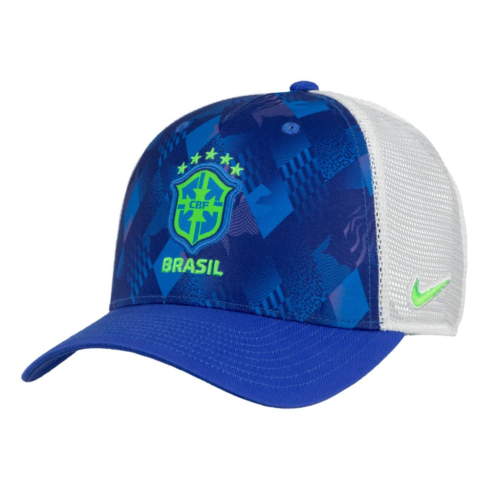 Brazil National Team Unisex Rise Printed Trucker Adjustable Hat Blue - Nike outlet