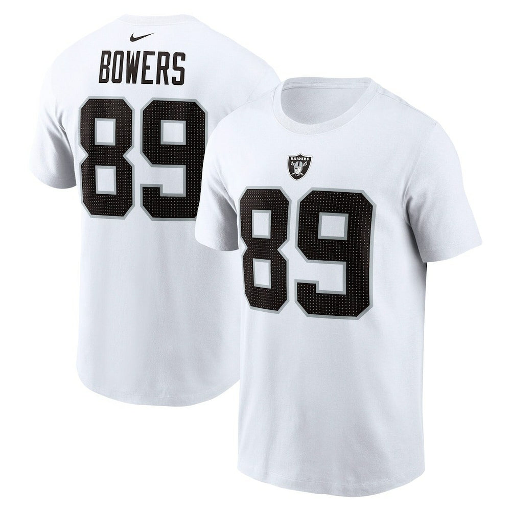 Brock Bowers Las Vegas Raiders Name & Number T-Shirt - White T-shirts