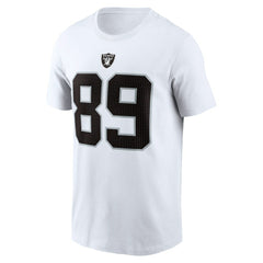 Brock Bowers Las Vegas Raiders Name & Number T-Shirt - White T-shirts