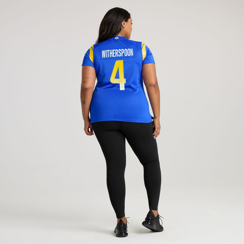 Ahkello Witherspoon Los Angeles Rams Women's Team Game Jersey - Royal Jerseys