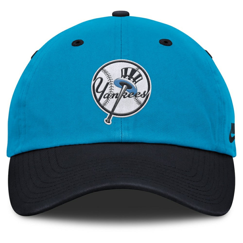 New York Yankees Nike Neon 90s Club Adjustable Hat - Blue/Navy Hats