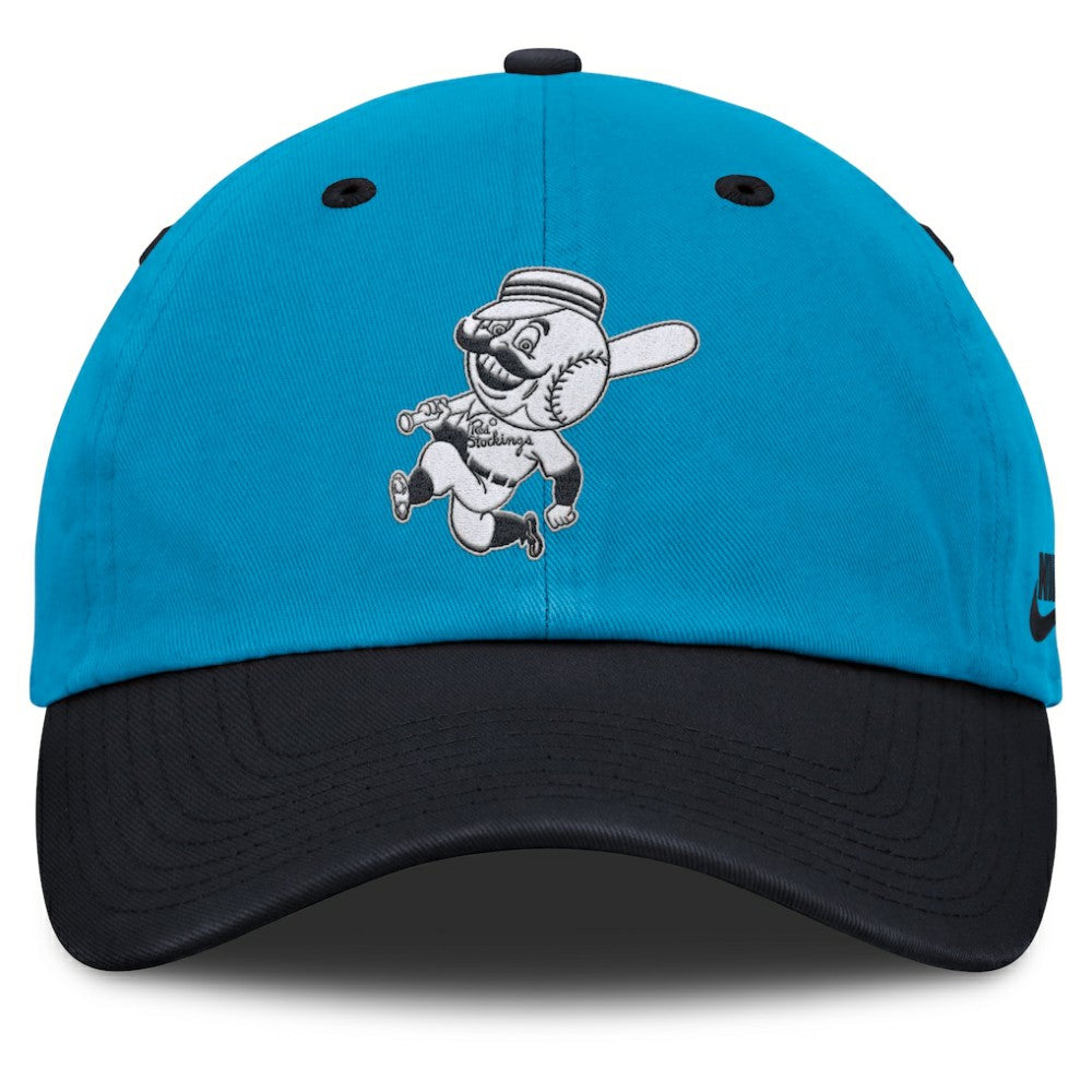 Cincinnati Reds Nike Neon 90s Club Adjustable Hat - Blue/Navy Hats