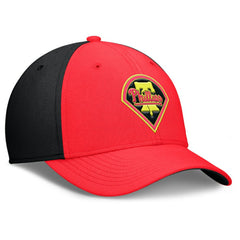 Philadelphia Phillies Nike Neon 90s Rise SwooshFlex Hat - Crimson/Black Hats