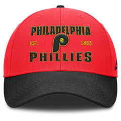 Philadelphia Phillies Nike Neon 90s Rise Adjustable Hat - Crimson/Black Hats
