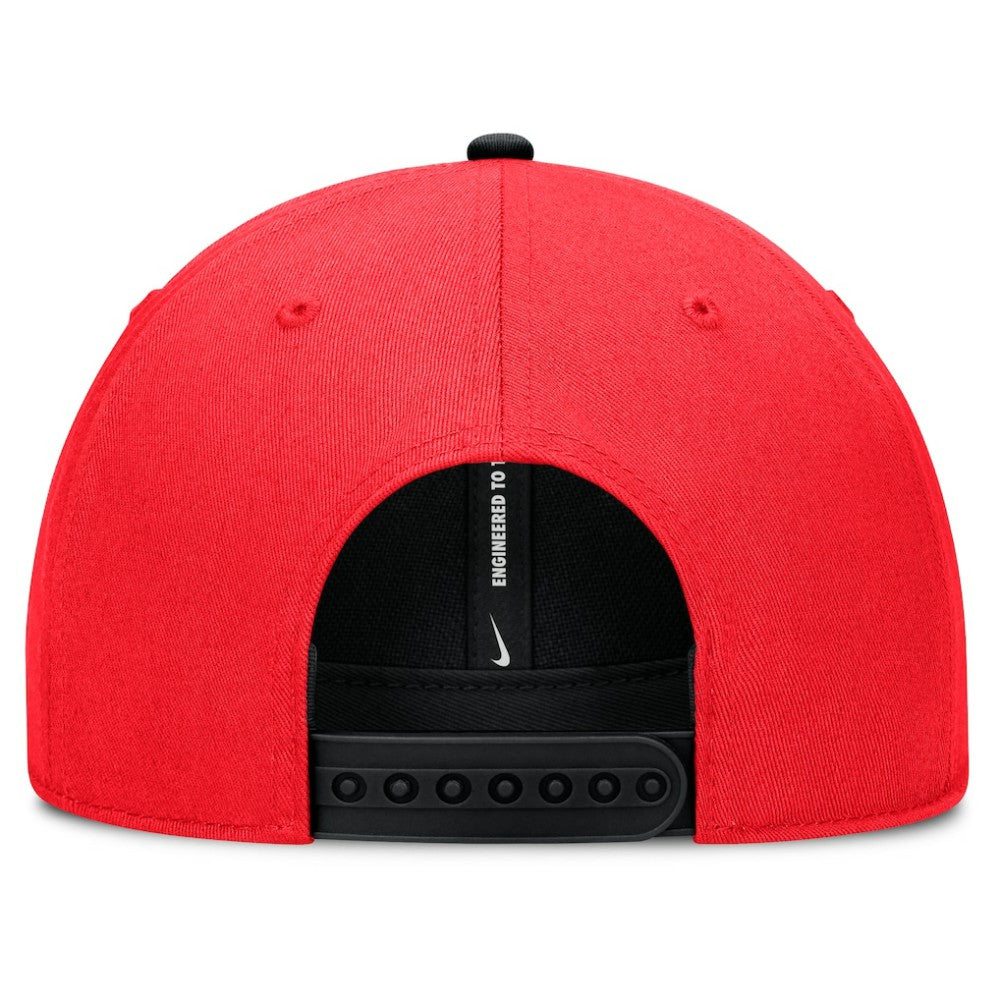 Texas Rangers Nike Neon 90s Rise Adjustable Hat - Crimson/Black Hats