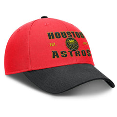 Houston Astros Nike Neon 90s Rise Adjustable Hat - Crimson/Black Hats