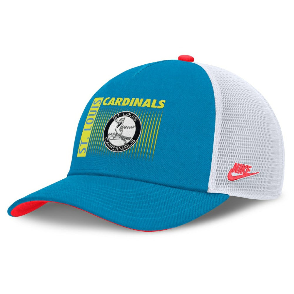 St. Louis Cardinals Nike Neon 90s Rise Structured Performance Adjustable Trucker Hat - Teal Hats