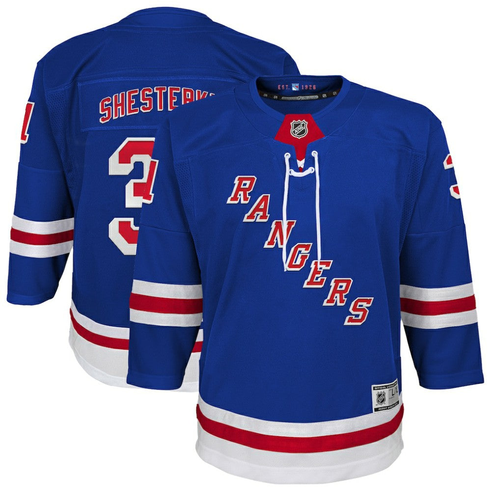 Igor Shesterkin New York Rangers Youth Home Premier Player Jersey - Blue | US 202439433