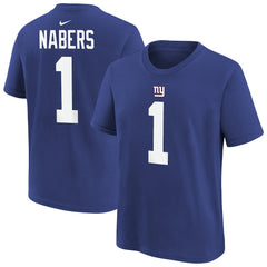 Malik Nabers New York Giants Player Name & Number T-Shirt - Royal T-shirts