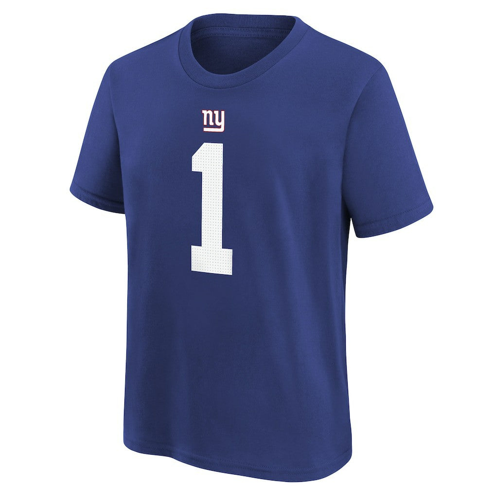 Malik Nabers New York Giants Player Name & Number T-Shirt - Royal T-shirts