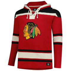 Chicago Blackhawks '47 Big & Tall Superior Lacer Fleece Pullover Hoodie - Red | US 202439541